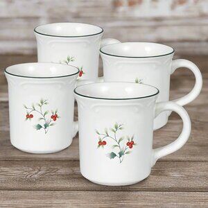 Winterberry Set of 4 Mugs | 12 Fl Oz | 25th Anniversary Edition | NIB